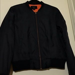 Navy blue bomber